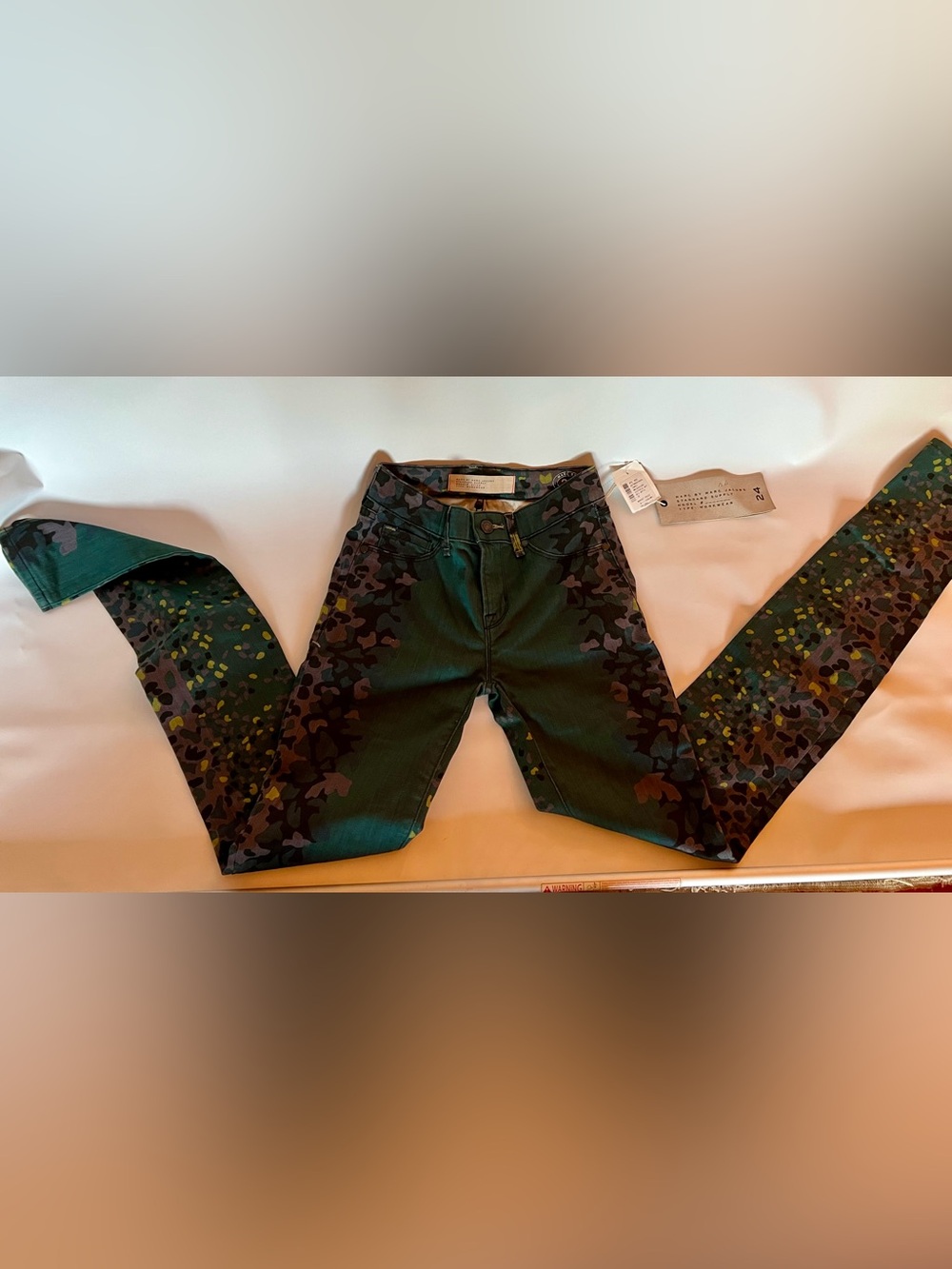 NWT Marc by Marc Jacobs Stick Skinny Jeans Denim Pants Jeggings Camouflage 24
